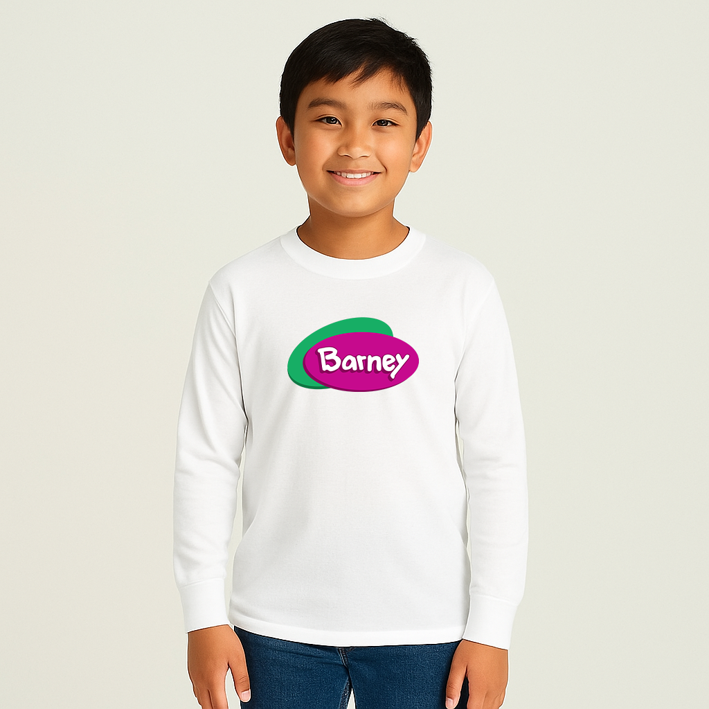 Youth Kids Barney Show Long Sleeve T-Shirt
