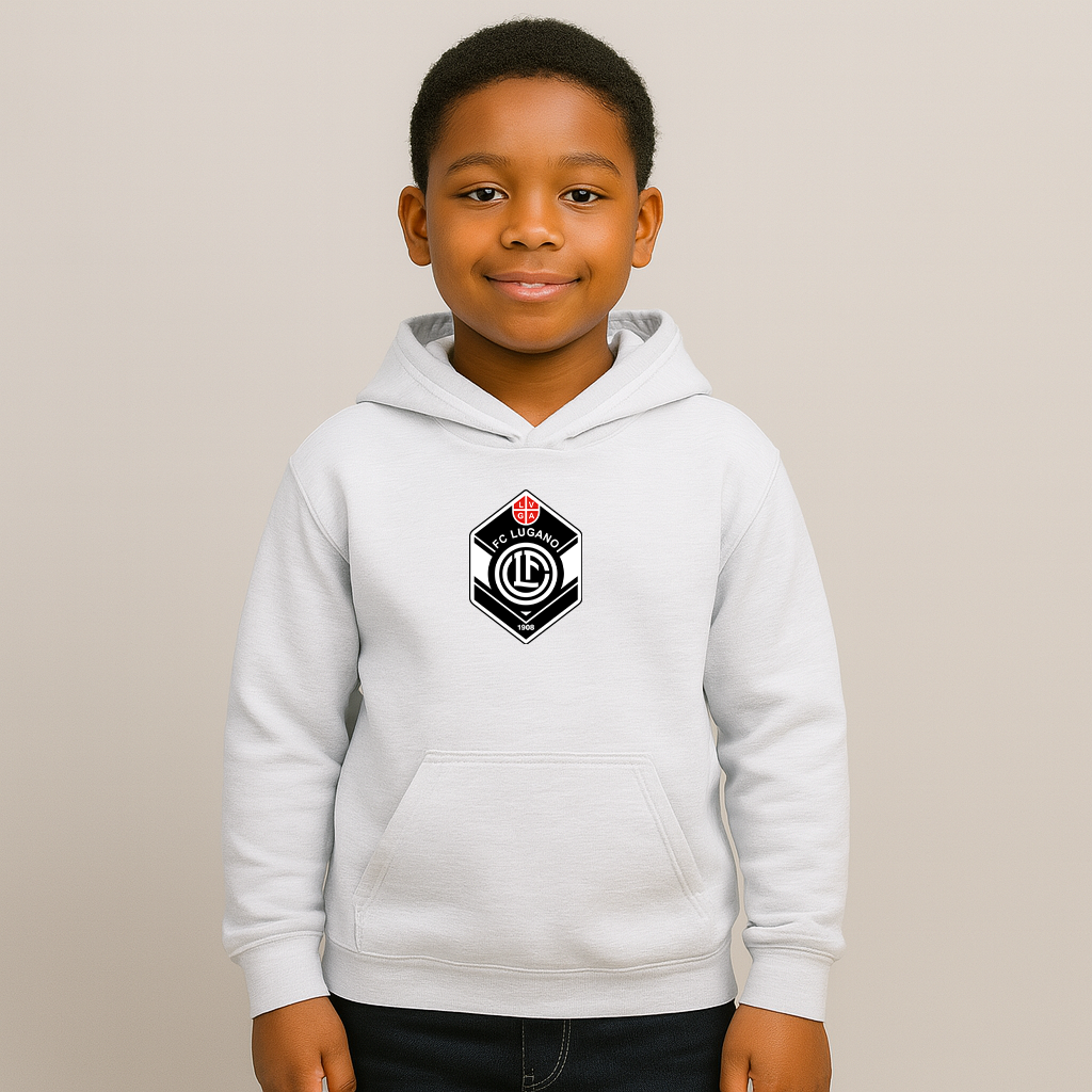 Youth FC Lugano Soccer Logo Pullover Hoodie