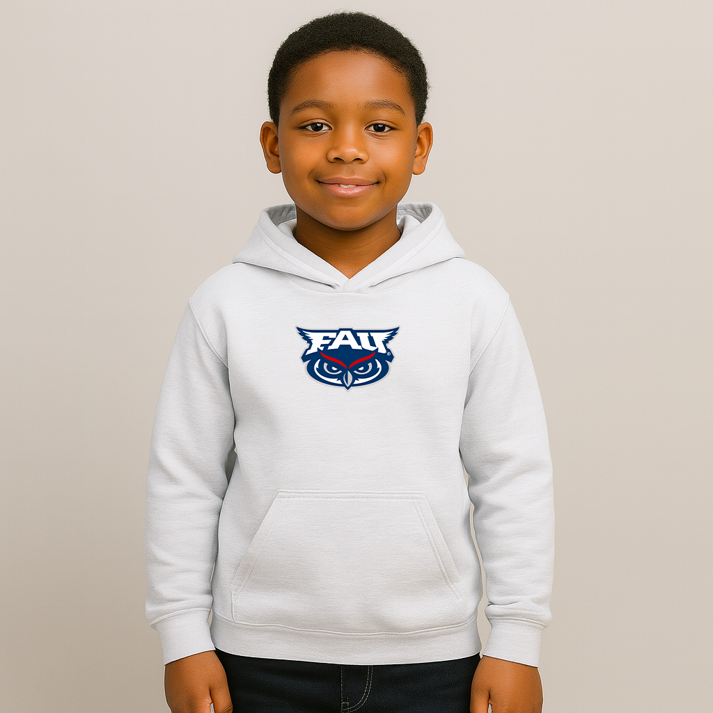 Youth Florida Atlantic Owls Logo Pullover Hoodie