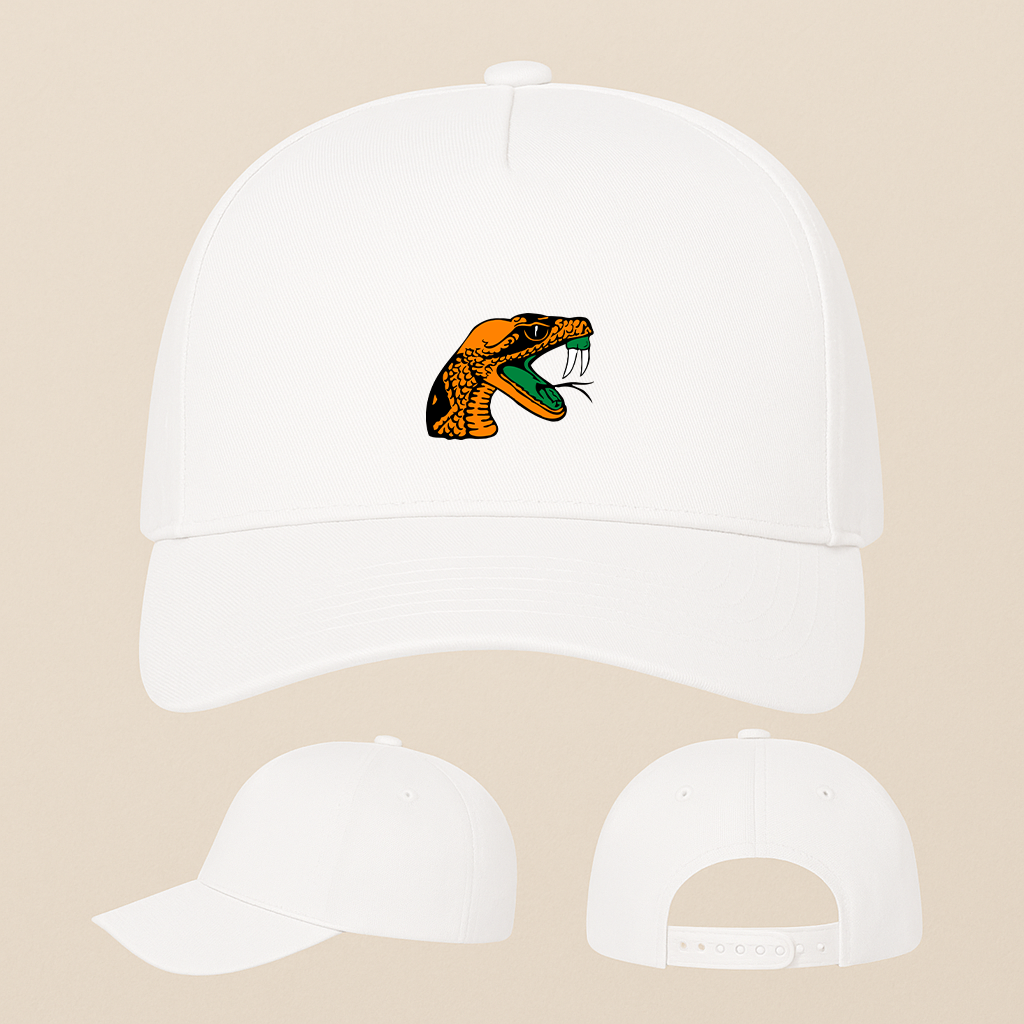 Florida AM Rattlers Logo Five Panel Twill Snapback Cap