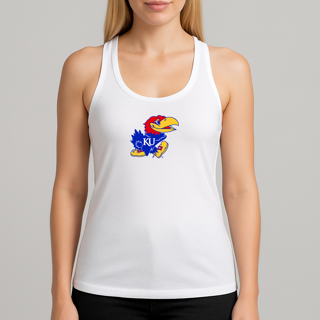 Women's Kansas Jayhawks Logo Next Level Ideal Racerback Tank
