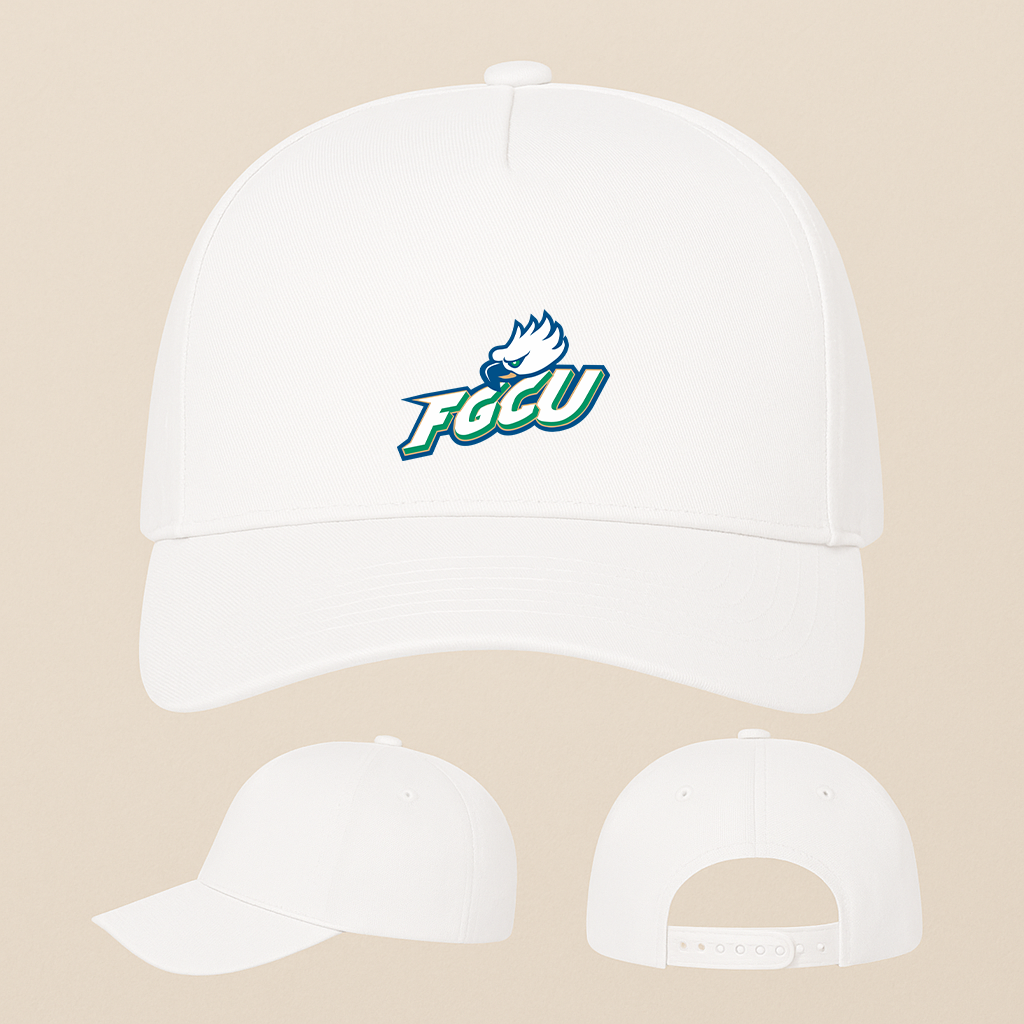 Florida Gulf Coast Eagles Logo Five Panel Twill Snapback Cap