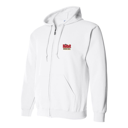 Men's The Habit Burger Grill Logo Zipper Hoodie