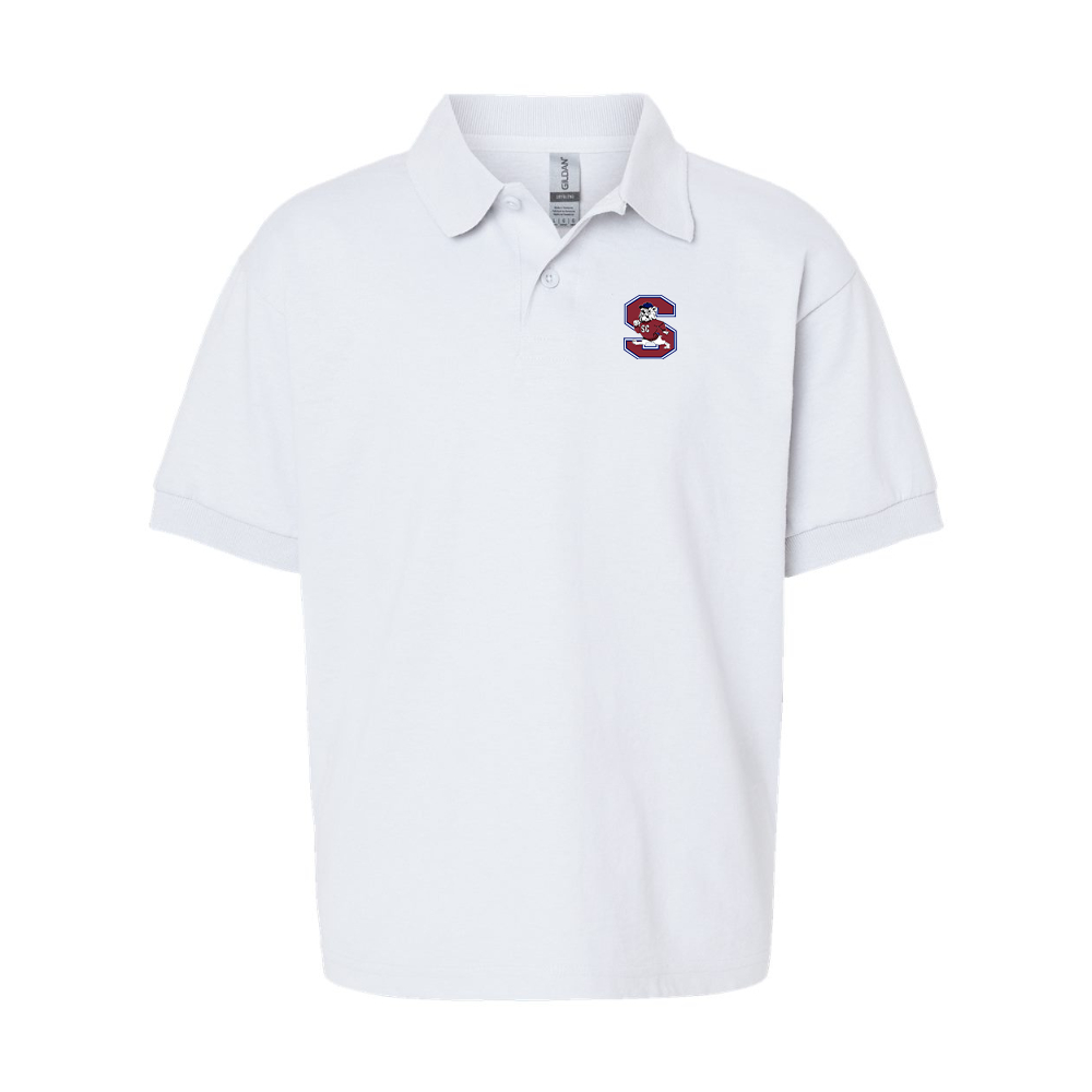 Youth South Carolina State Bulldogs Logo Gildan Dry Blend Jersey Polo