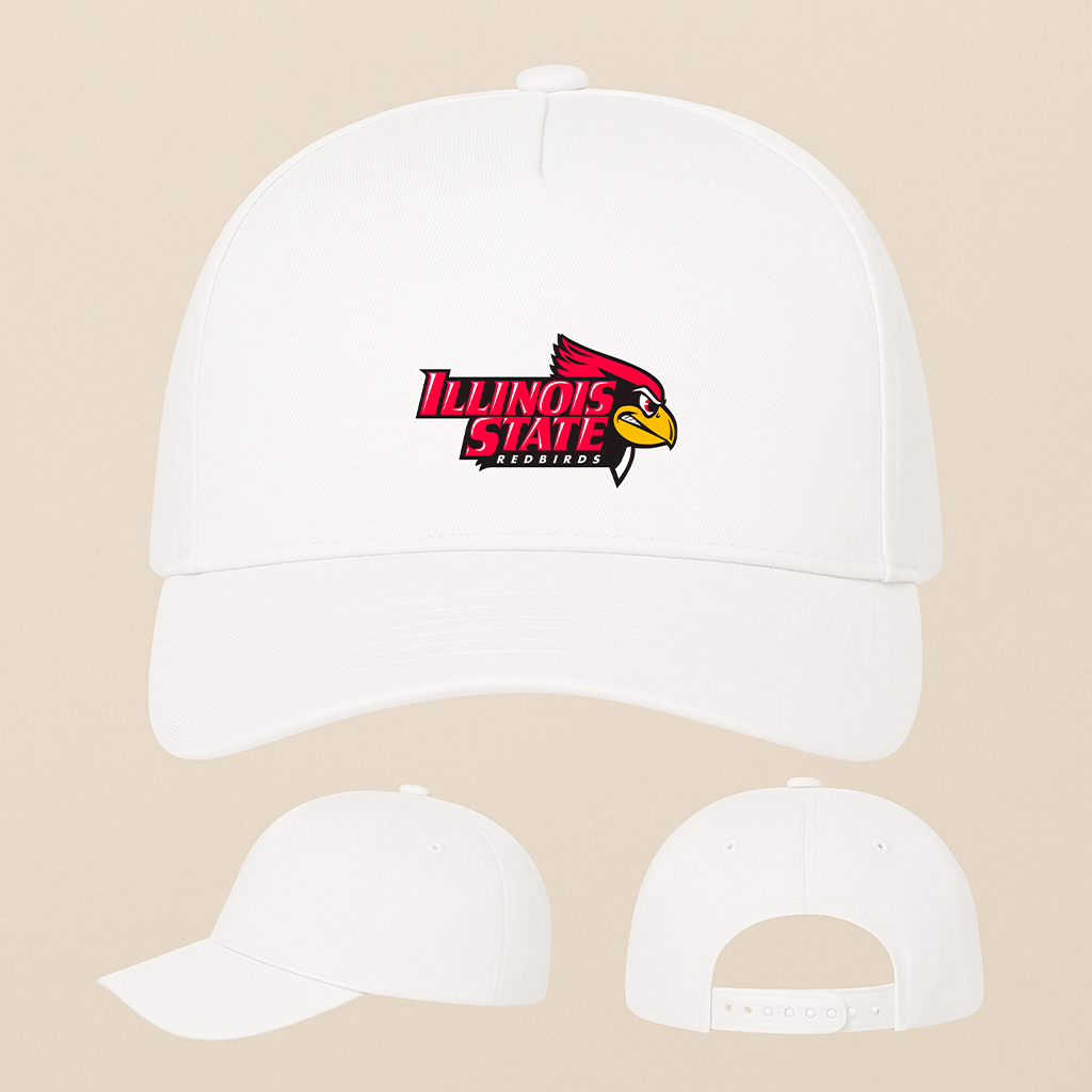 Illinois State Redbirds Logo Five Panel Twill Snapback Cap