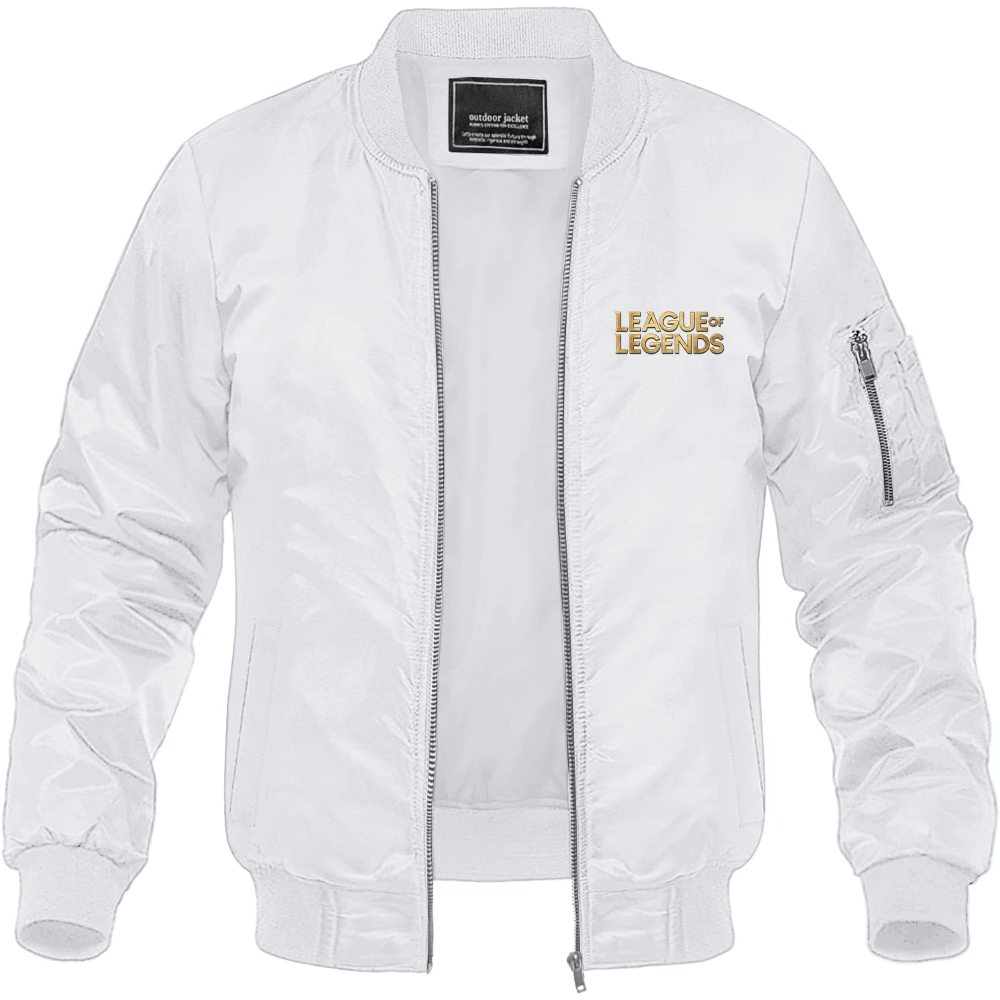 Men's League of Legends Game Lightweight Bomber Jacket Windbreaker Softshell Varsity Jacket Coat