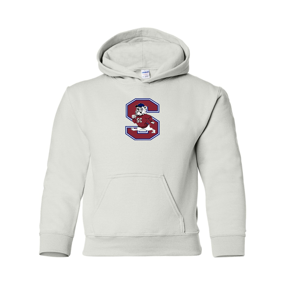 Youth South Carolina State Bulldogs Logo Gildan Heavy Blend  Hooded Sweatshirt