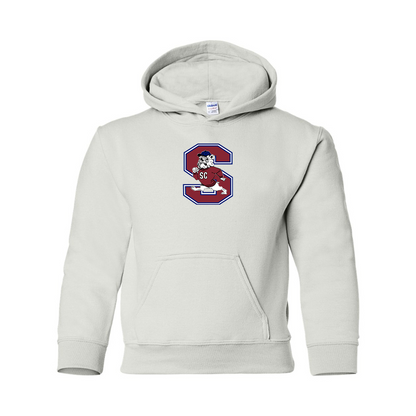 Youth South Carolina State Bulldogs Logo Gildan Heavy Blend  Hooded Sweatshirt