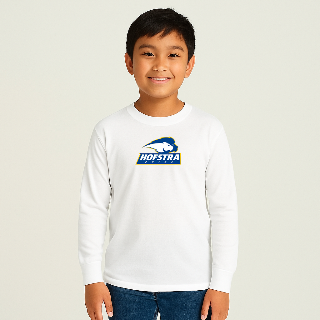 Youth Hofstra Pride Logo Cotton Long Sleeve T-Shirt