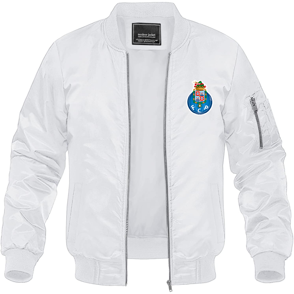 Men's Porto FC Lightweight Bomber Jacket Windbreaker Softshell Varsity Jacket Coat