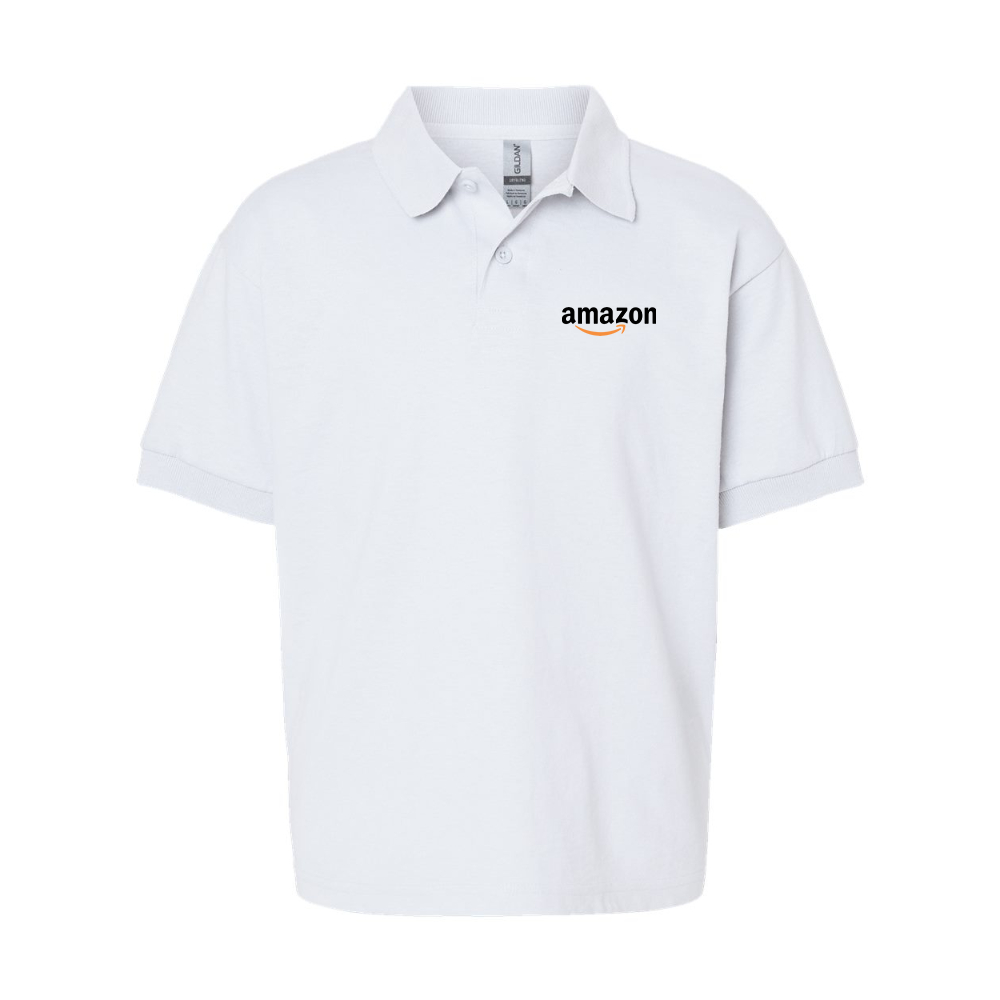 Youth Amazon Logo Gildan Dry Blend Jersey Polo
