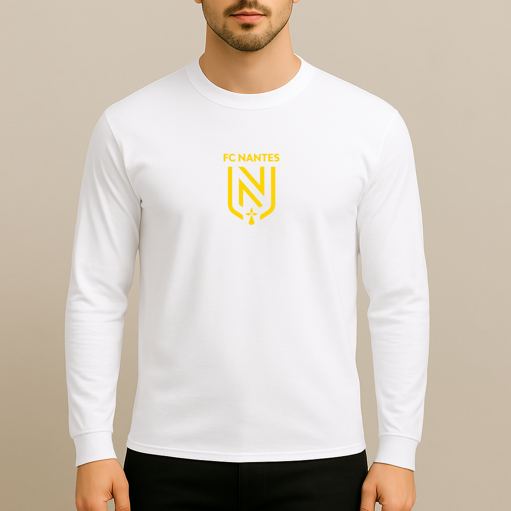 Men's FC Nantes Soccer Logo Long Sleeve T-Shirt
