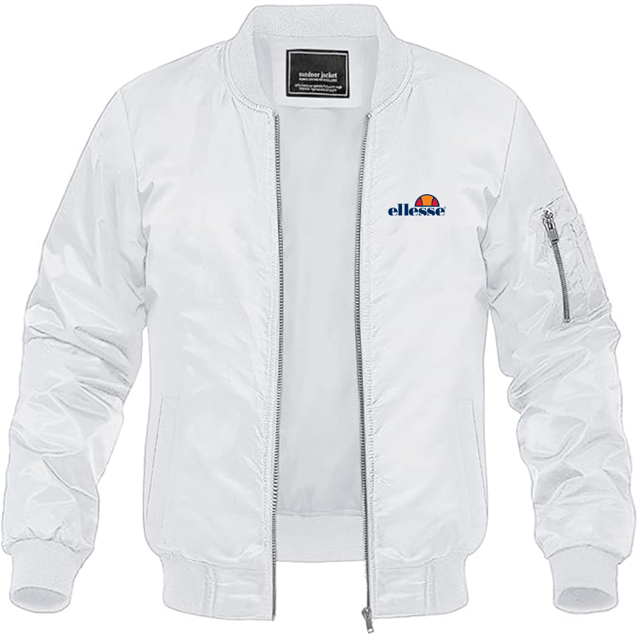 Men's Ellesse Logo Lightweight Bomber Jacket Windbreaker Softshell Varsity Jacket Coat