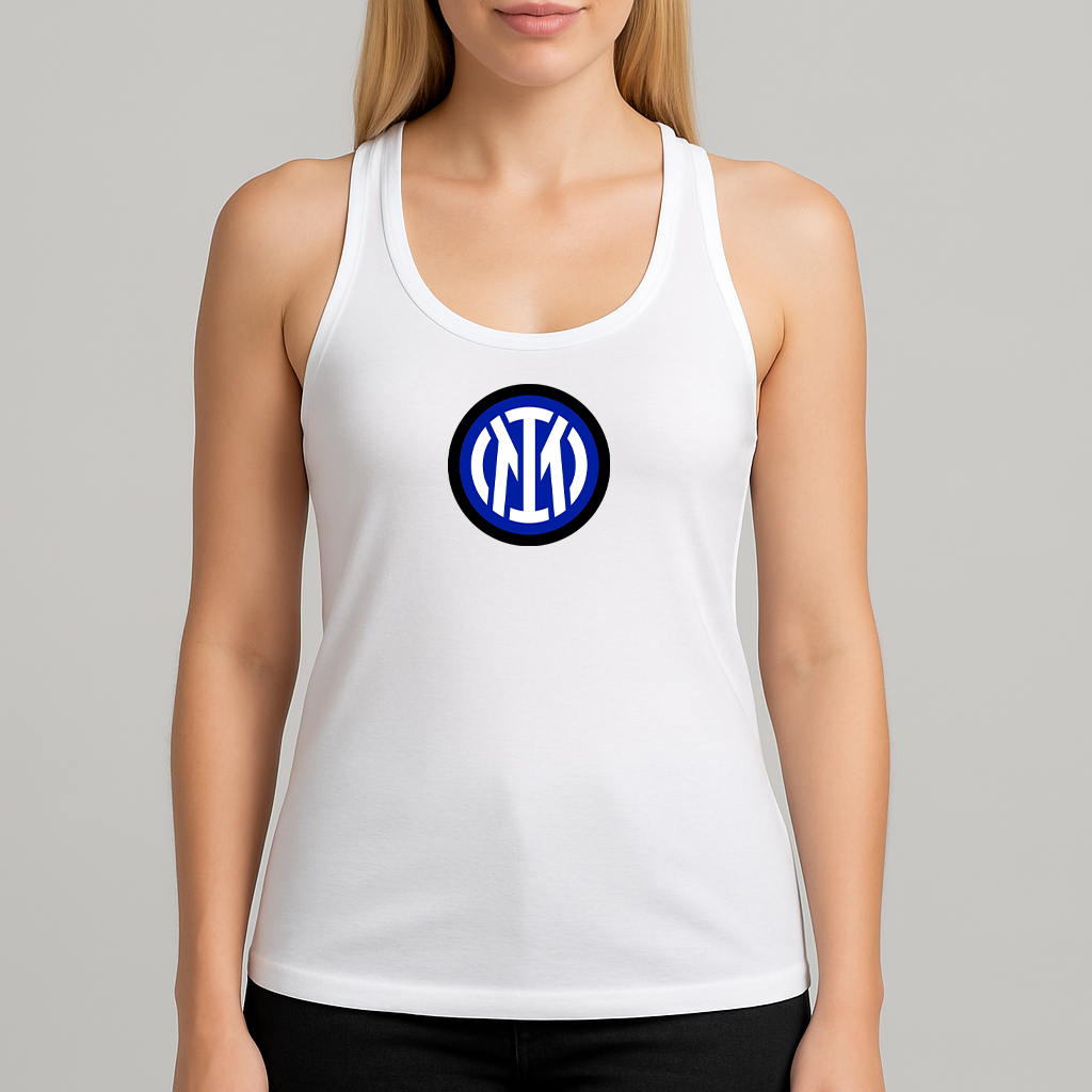 Women's Inter Milan 2025 Soccer Logo Next Level Ideal Racerback Tank