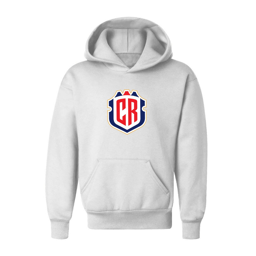 Youth Kids Costa Rica National Soccer Team Pullover Hoodie