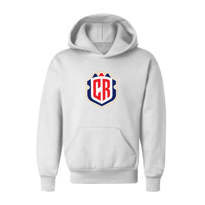 Youth Kids Costa Rica National Soccer Team Pullover Hoodie