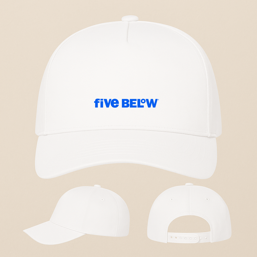 Five Below Logo Five Panel Twill Snapback Cap