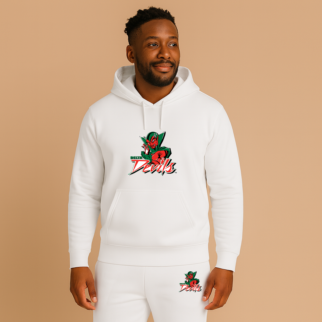 Men's MVSU Delta Devils Logo Hoodie Joggers Set