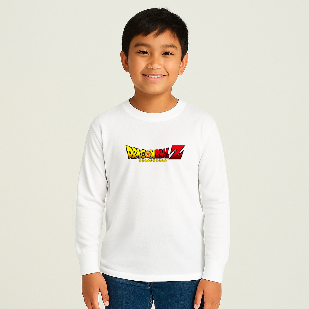Youth Kids Dragon Ball Z Title Long Sleeve T-Shirt