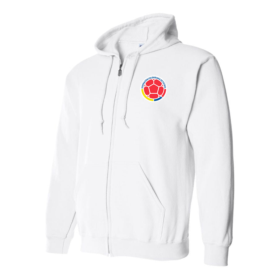 Men's Colombia National Soccer Team Zipper Hoodie