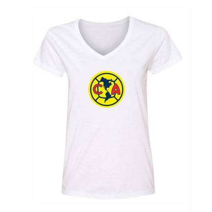 Women's Club America  Football V-Neck T-Shirt