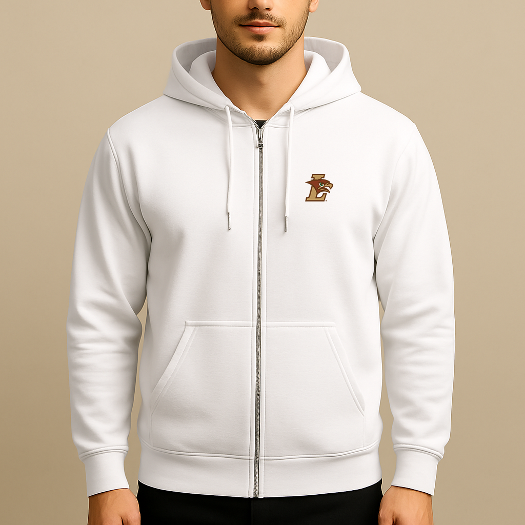 Men's Lehigh Mountain Hawks Logo  Zipper Hoodie