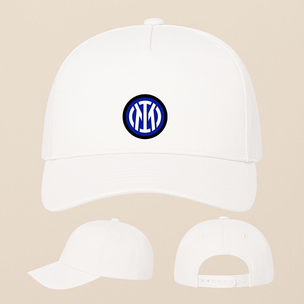 Inter Milan 2025 Soccer Logo Five Panel Twill Snapback Cap