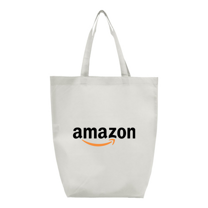 Amazon Logo Q-Tees Non-Woven Gusset Bottom Tote