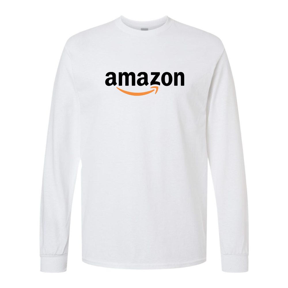 Men's Amazon Logo Gildan Heavy Cotton Long Sleeve T-Shirt