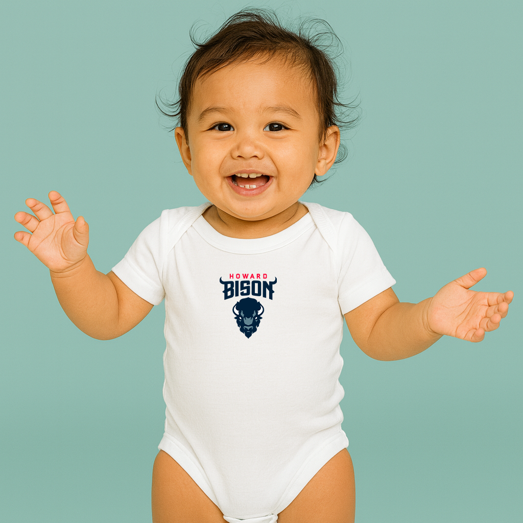 Howard Bison Logo Baby Romper Onesie