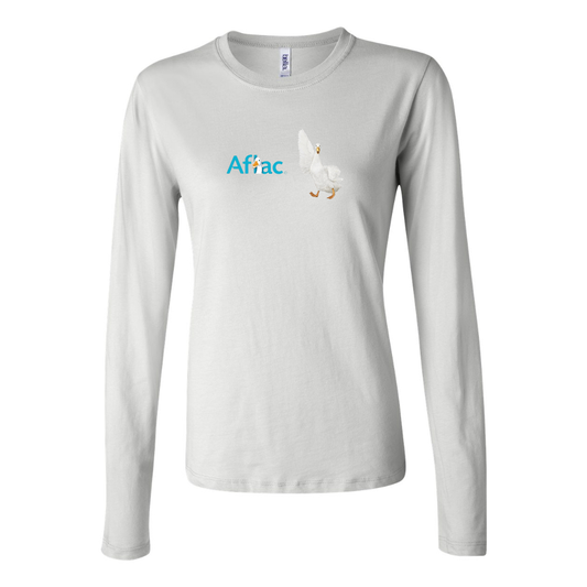 BELLA CANVAS Women’s Aflac Logo and Duck Jersey Long Sleeve Tee