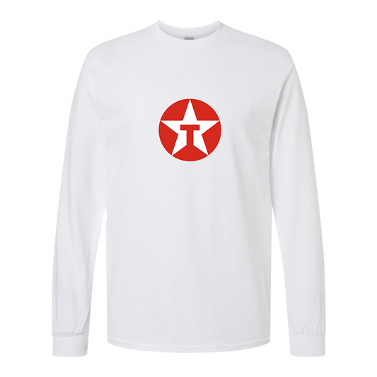 Men's Texaco Logo Gildan Heavy Cotton Long Sleeve T-Shirt