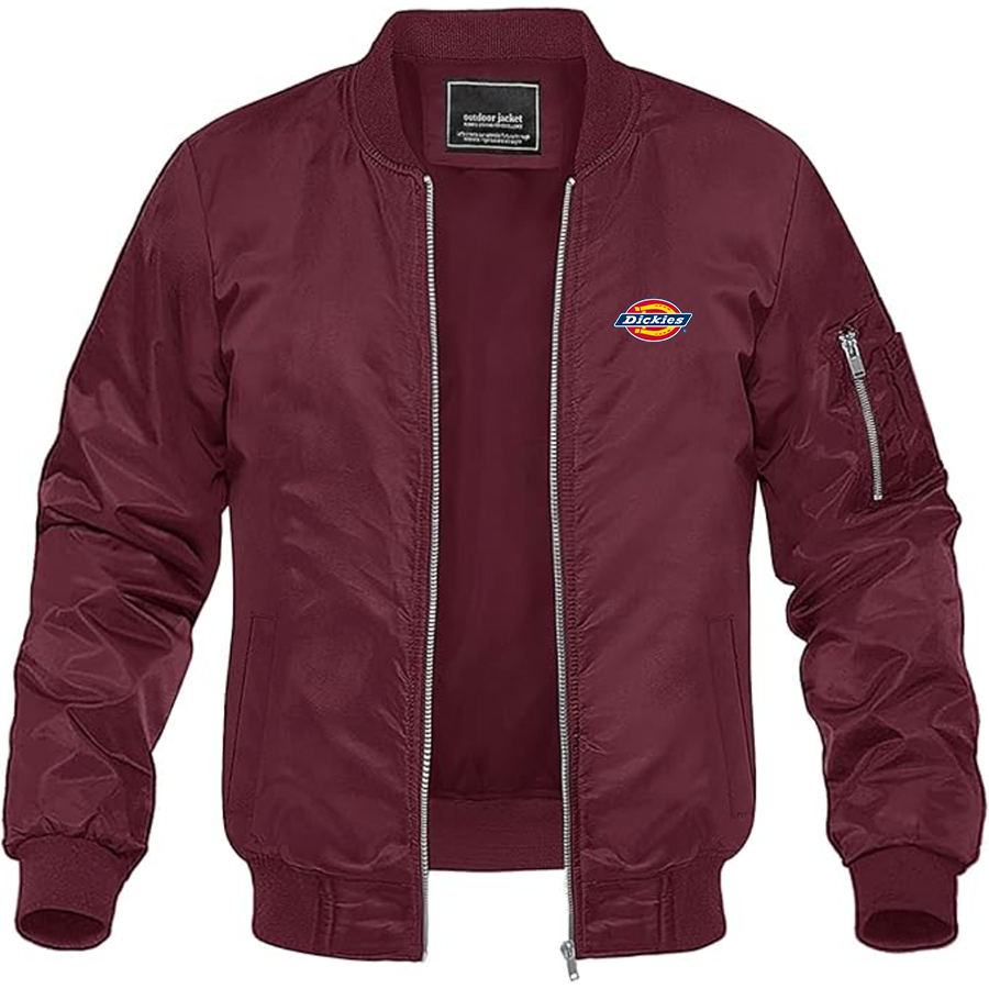 Men's Dickies Logo Lightweight Bomber Jacket Windbreaker Softshell Varsity Jacket Coat