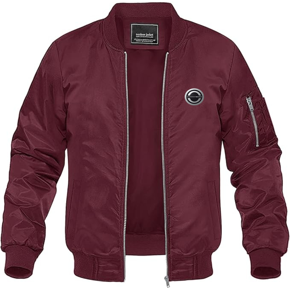 Men's BharatBenz Logo Lightweight Bomber Jacket Windbreaker Softshell Varsity Jacket Coat