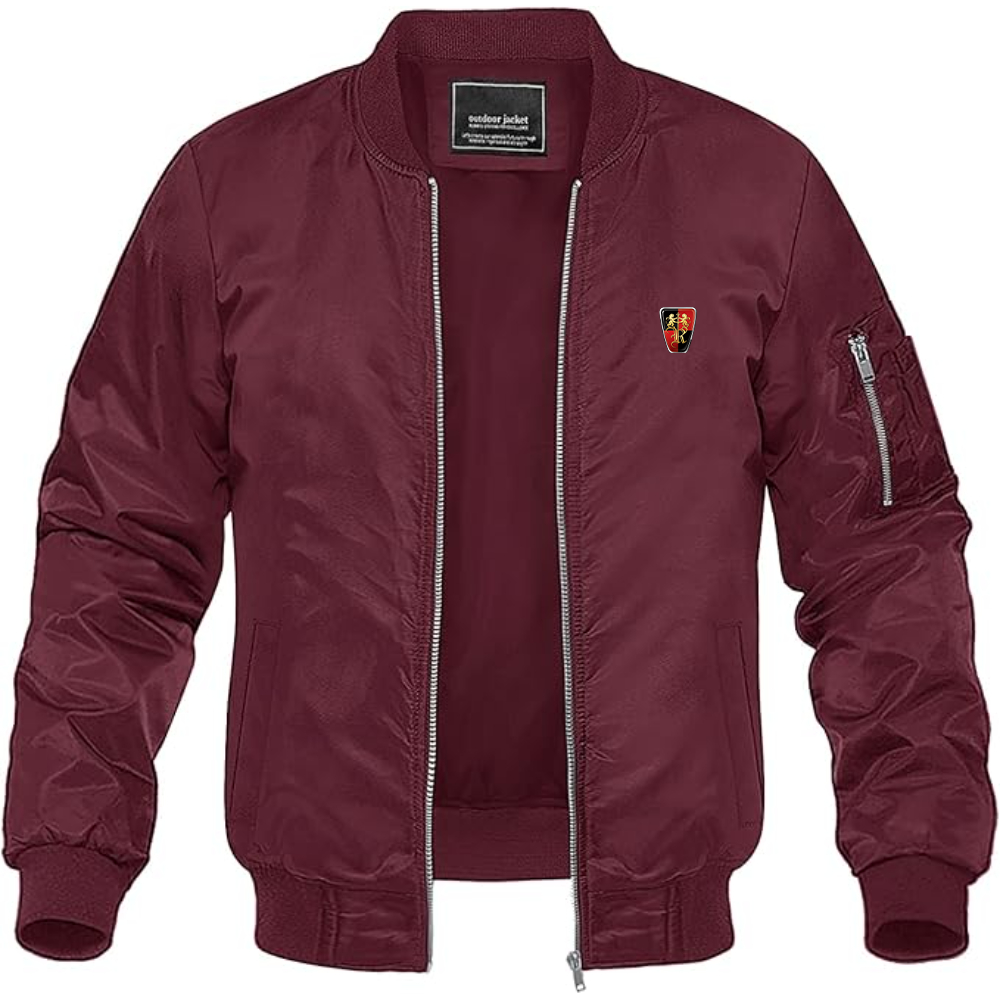 Men's Roewe Logo Lightweight Bomber Jacket Windbreaker Softshell Varsity Jacket Coat