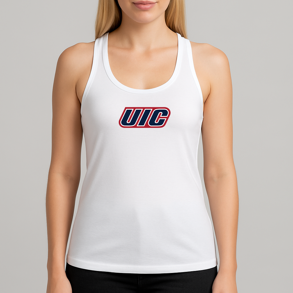 Women's Illinois Chicago Flames Logo Next Level Ideal Racerback Tank