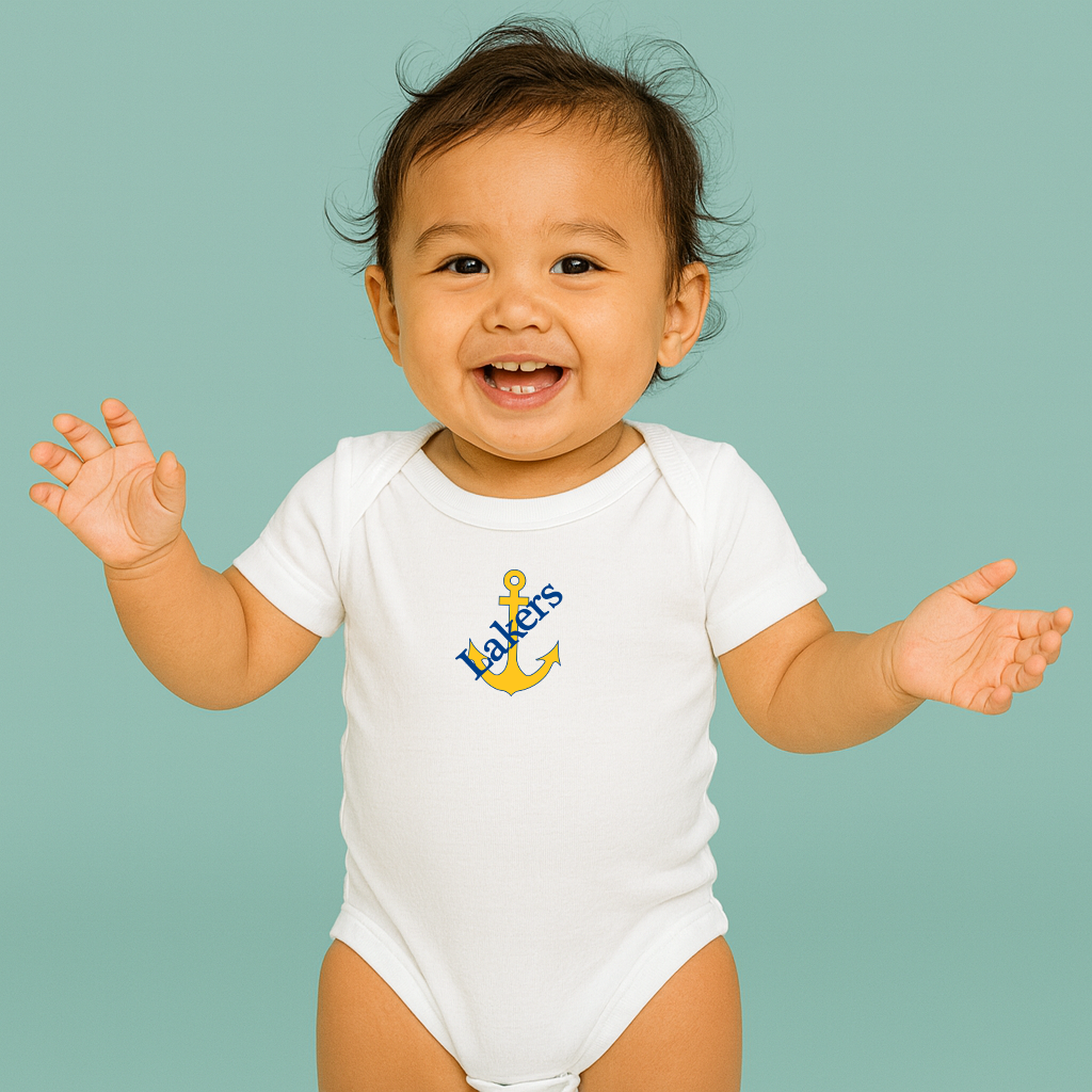 Lake Superior State Lakers Logo Baby Romper Onesie