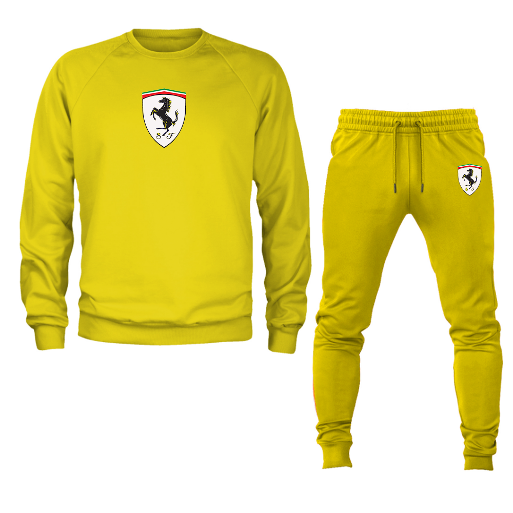 Men’s Ferrari Motorsport Car Crewneck Sweatshirt Joggers Suit