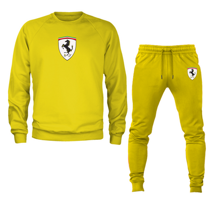 Men’s Ferrari Motorsport Car Crewneck Sweatshirt Joggers Suit