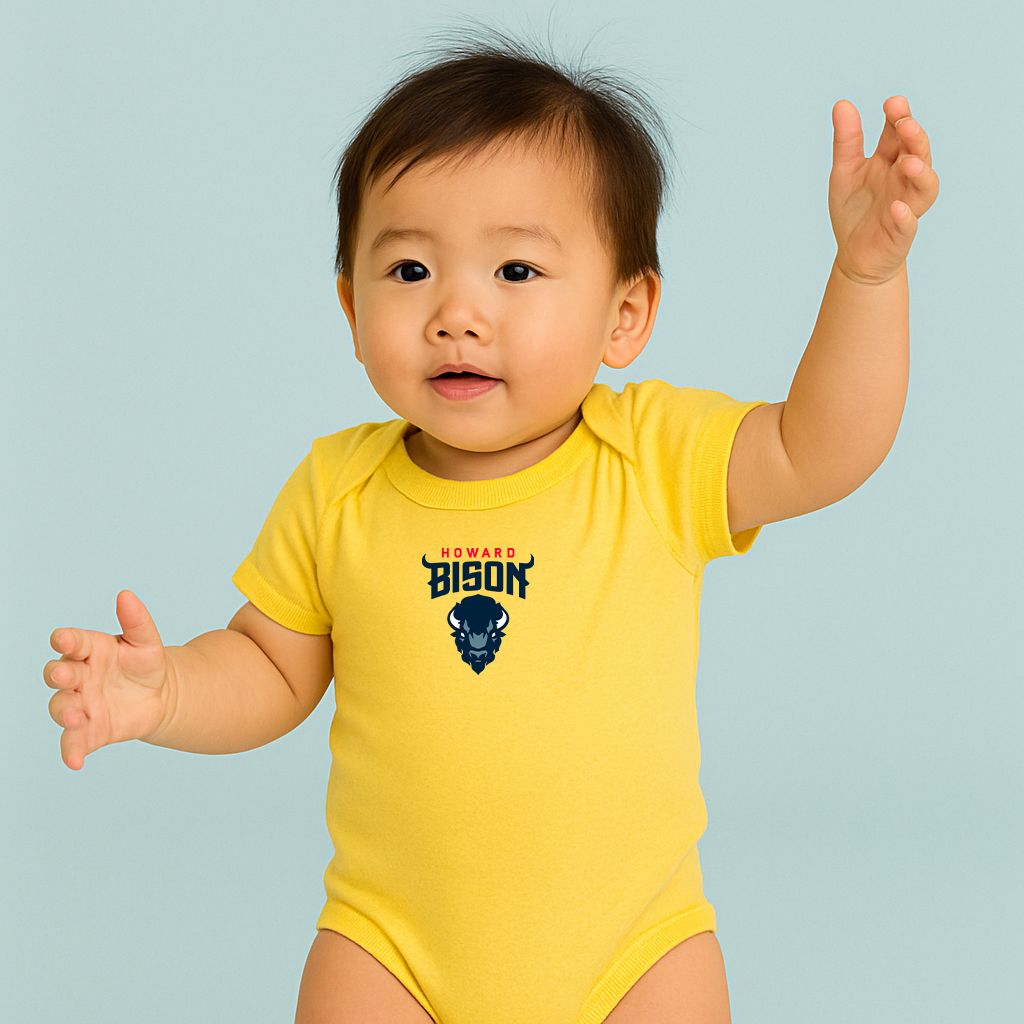 Howard Bison Logo Baby Romper Onesie