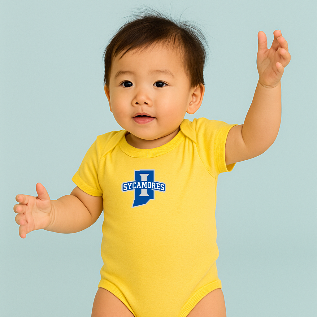 Indiana State Sycamores Logo Baby Romper Onesie