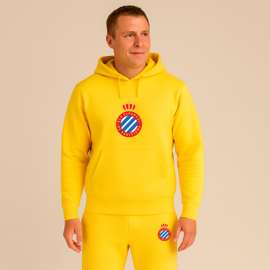 Men's Espanyol Soccer Logo Hoodie Joggers Set