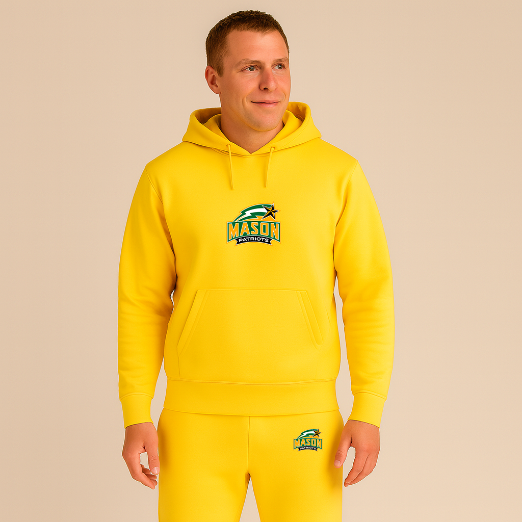 Men's George Mason Patriots Logo Hoodie Joggers Set