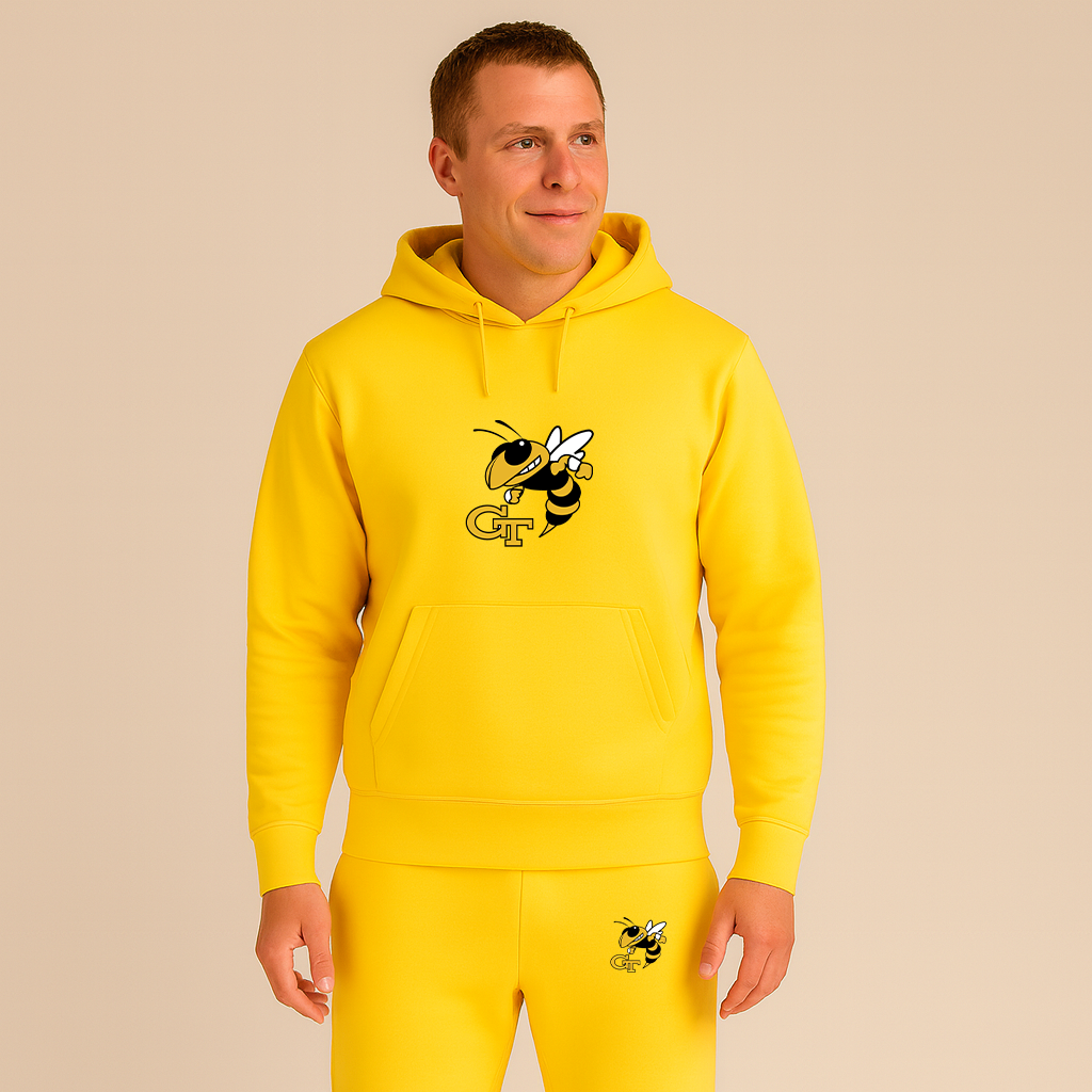 Men's Georgia Tech Yellow Jackets Logo Hoodie Joggers Set