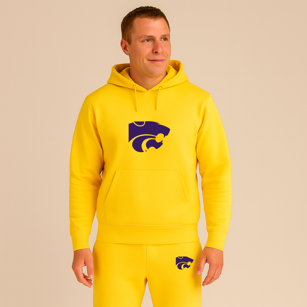 Men's Kansas State Wildcats Logo Hoodie Joggers Set