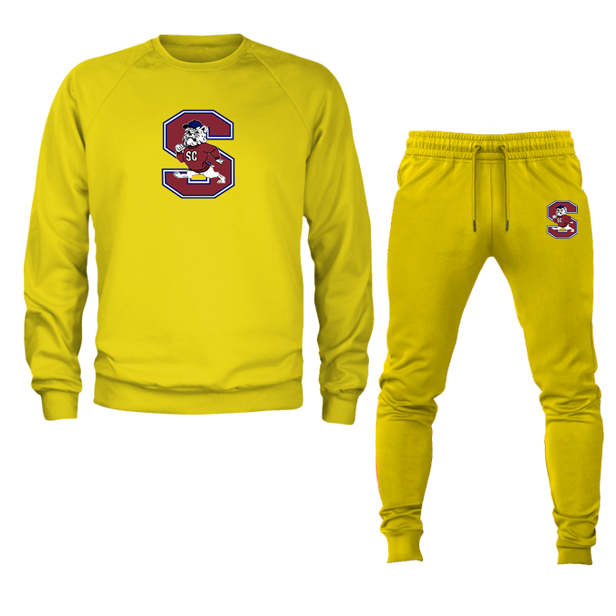 Men's South Carolina State Bulldogs Logo Crewneck Sweatshirt Joggers Suit