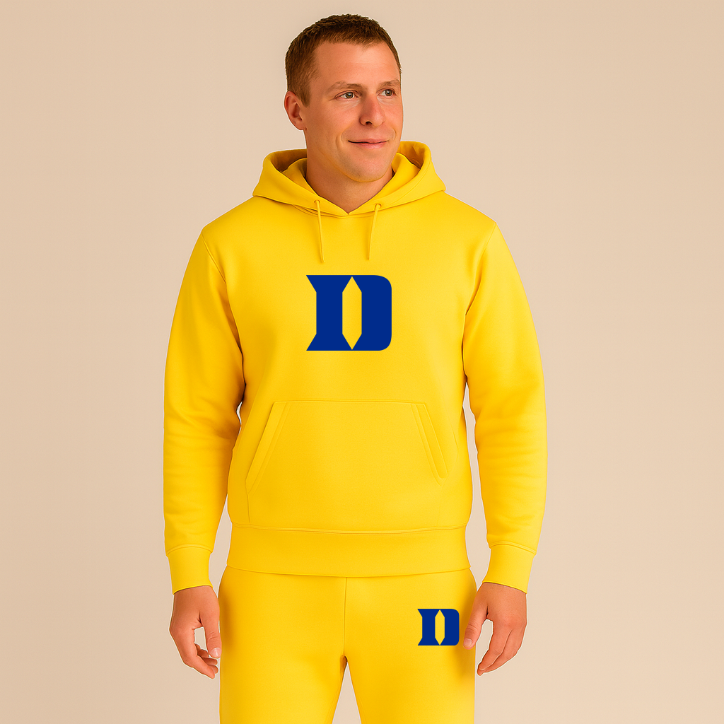 Men's Duke Blue Devils Logo Hoodie Joggers Set