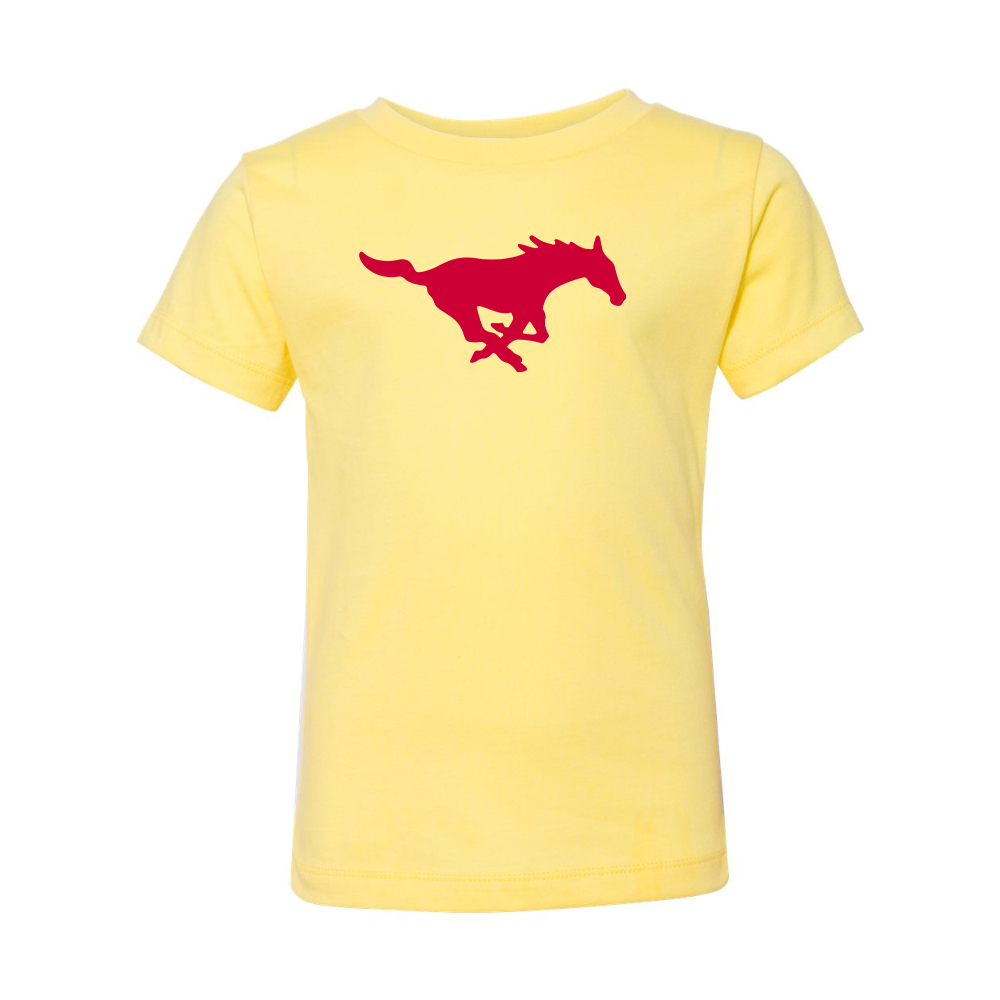 SMU Mustangs Logo BELLA  CANVAS Toddler Jersey Tee