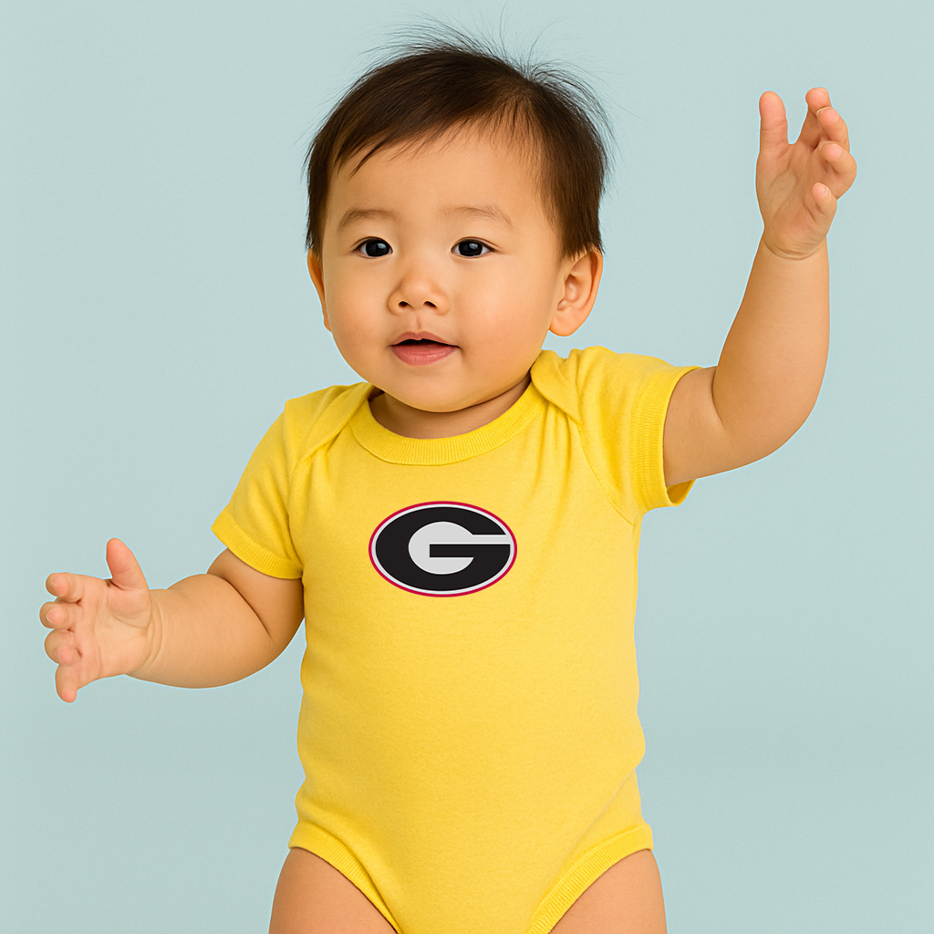 George Georgia Bulldogs Logo Baby Romper Onesie