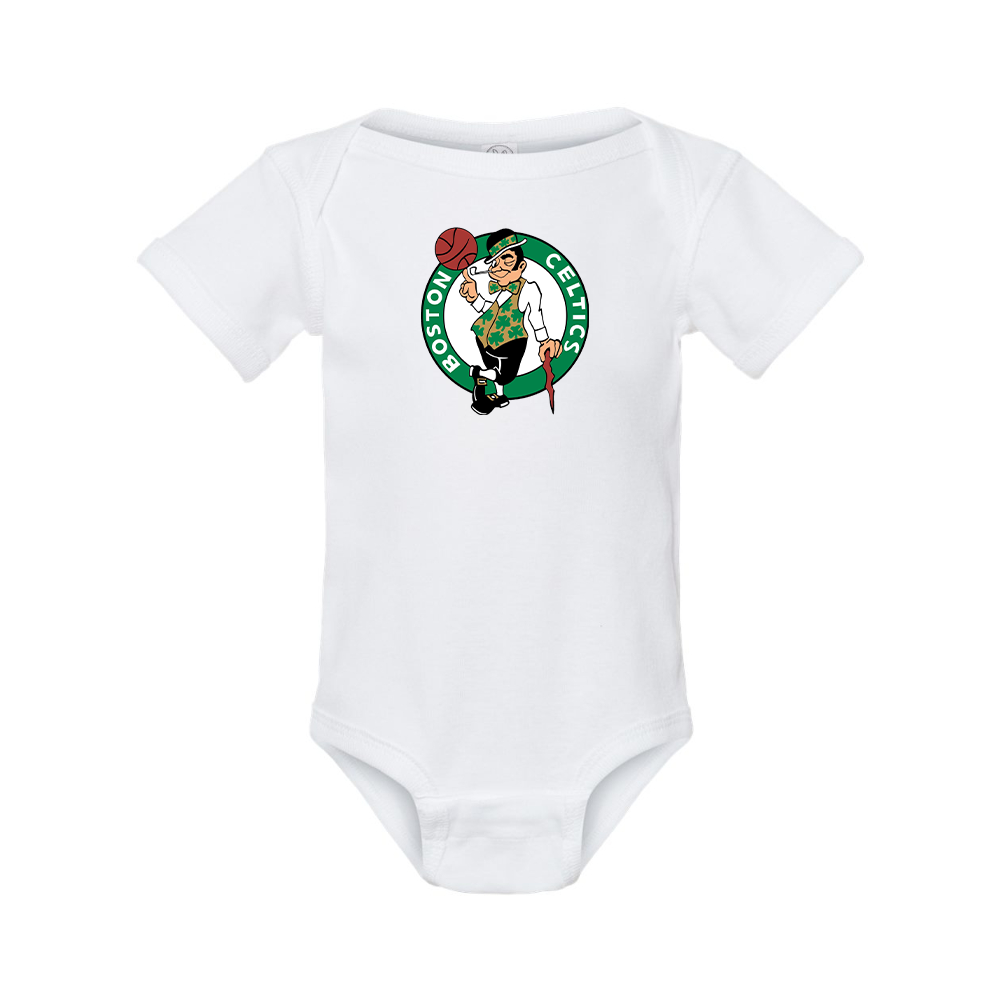 Boston Celtics Logo Rabbit Skins Infant Baby Rib Bodysuit